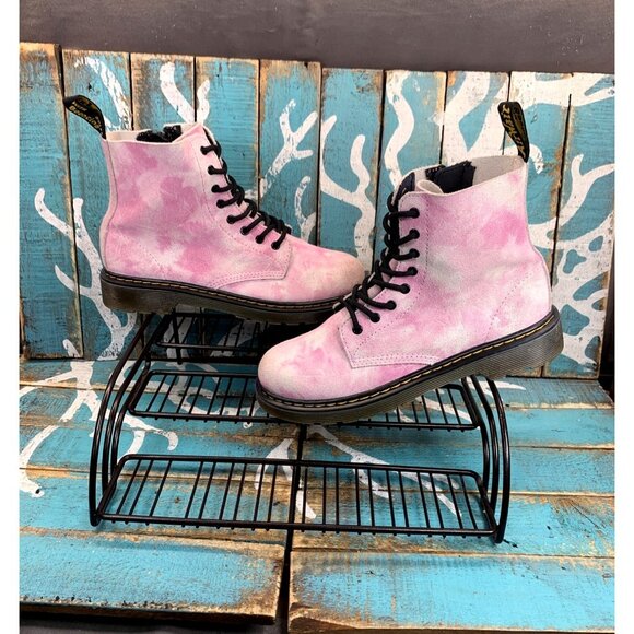 Dr. Martens | Shoes | Dr Martens J Pascal Pink Tie Dye Suede 8 Eye ...